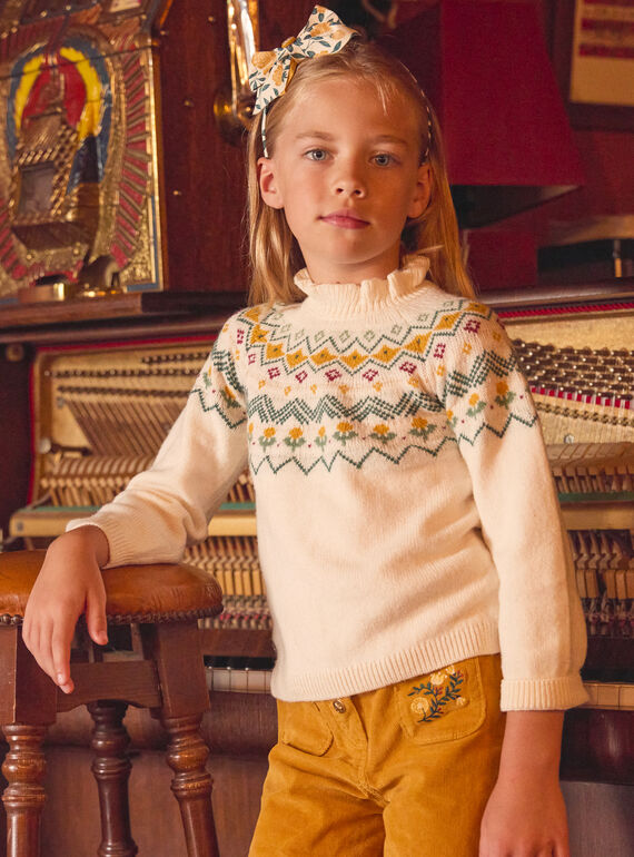 Pull  en jacquard écru LYPULETTE / 24H2PFO1PUL632