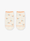 Chaussettes basses vanille à Jacquard clémentines FLAZETTE / 23E4PFO1SOB114