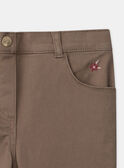 Jean slim marron Fille NISLIMETTE / 25H2PFS1PAN821