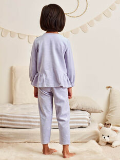 Ensemble pyjama bleu lavande motif fantaisie enfant fille BEBACIETTE / 21H5PF72PYJ326