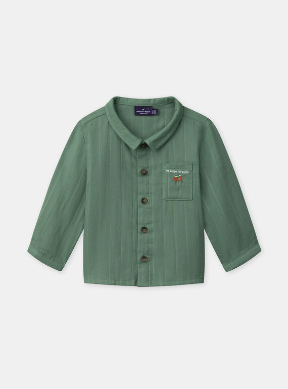 Chemise verte sapin Bébé Garçon NABEN / 25H1BGJ1CHMG625