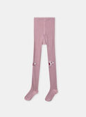 Collant rose imprimé tête de licorne aux genoux Fille NICOETTE / 25H4PFS1COL001