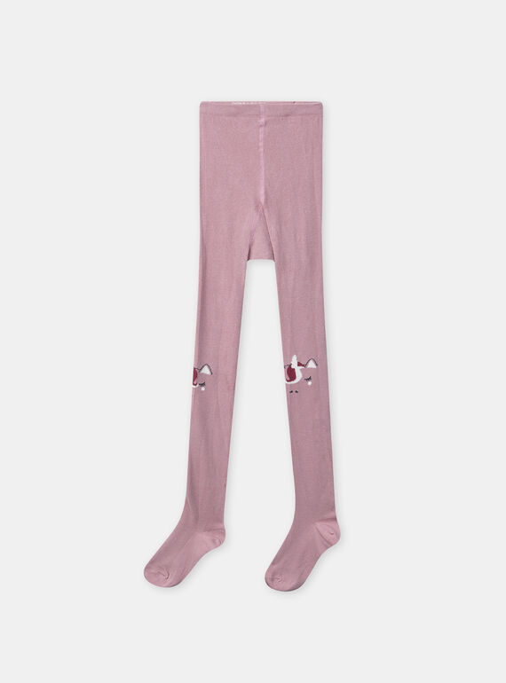 Collant rose imprimé tête de licorne aux genoux Fille NICOETTE / 25H4PFS1COL001