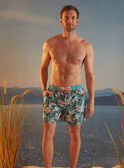 Short de bain turquoise à imprimé fleuri KLUMAGEM / 24E3GHG1D3Y202