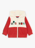 Haut de jogging rouge et vanille à capuche Mignon FACYR / 23E1BGB1JGH114
