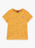 T-shirt jaune moutarde à imprimé désert FLITIAGE / 23E3PGP3TMCB106