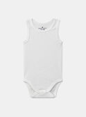 Lot de 2 bodies bébé garçon à bretelles en coton issu de l'agriculture biologique MEICARE / 25E5BG42BDL001