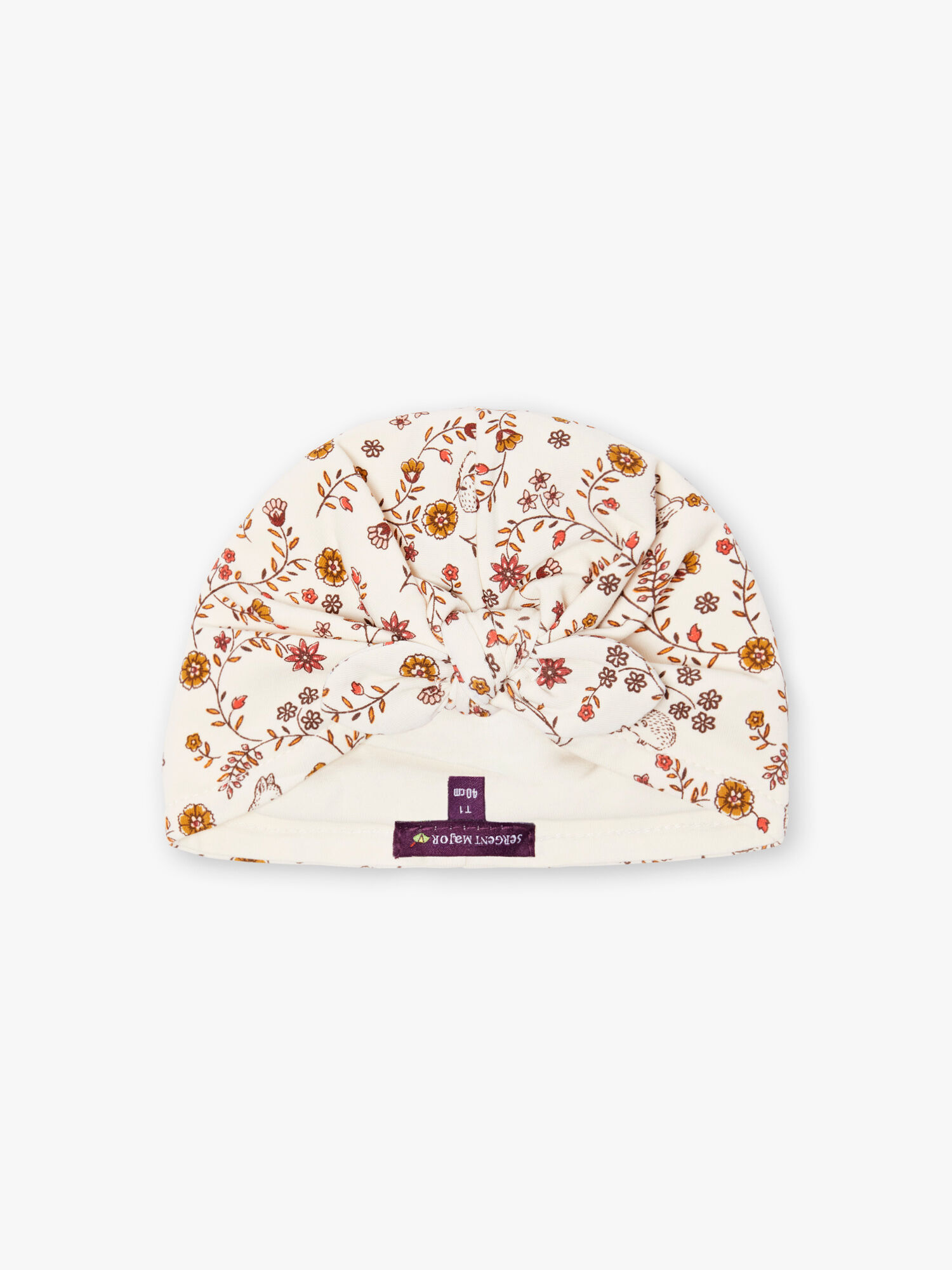 Bonnet turban cru imprim fleuri b b fille Fille Sergent Major