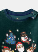 Pyjama Noel vert sapin LAPONAGE / 24H5PGF2PYJG614
