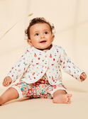 Gilet en tubique écrue avec surpiqures FADINA / 23E1BFB2CAR001