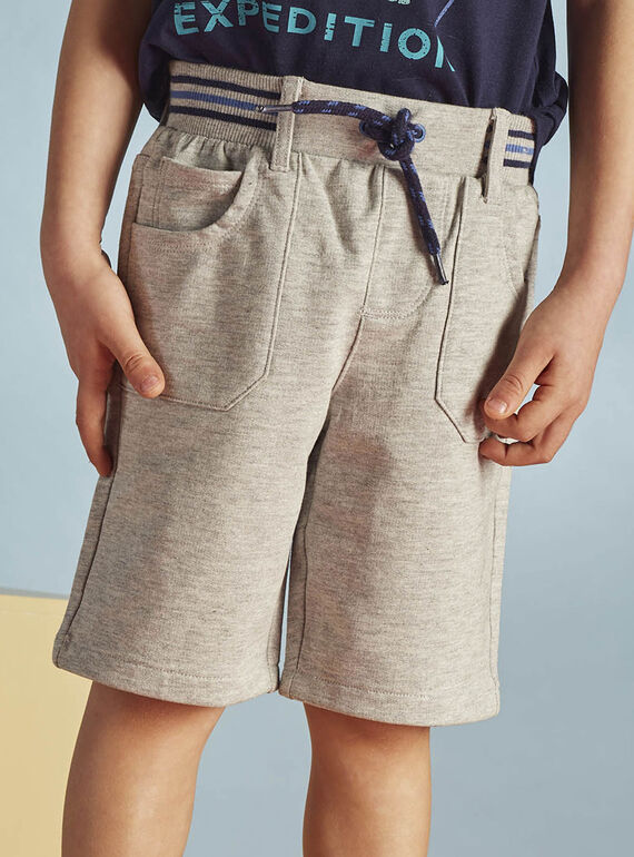 Bermuda gris chiné enfant garçon 22E3PGT1BERJ920