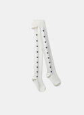 Collant écru tresse de fleurs  MREJAKETTE / 25E4PFL2COL001