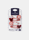 Barettes coeurs et fleurs NOLIETTE / 25H4PF73BRT001