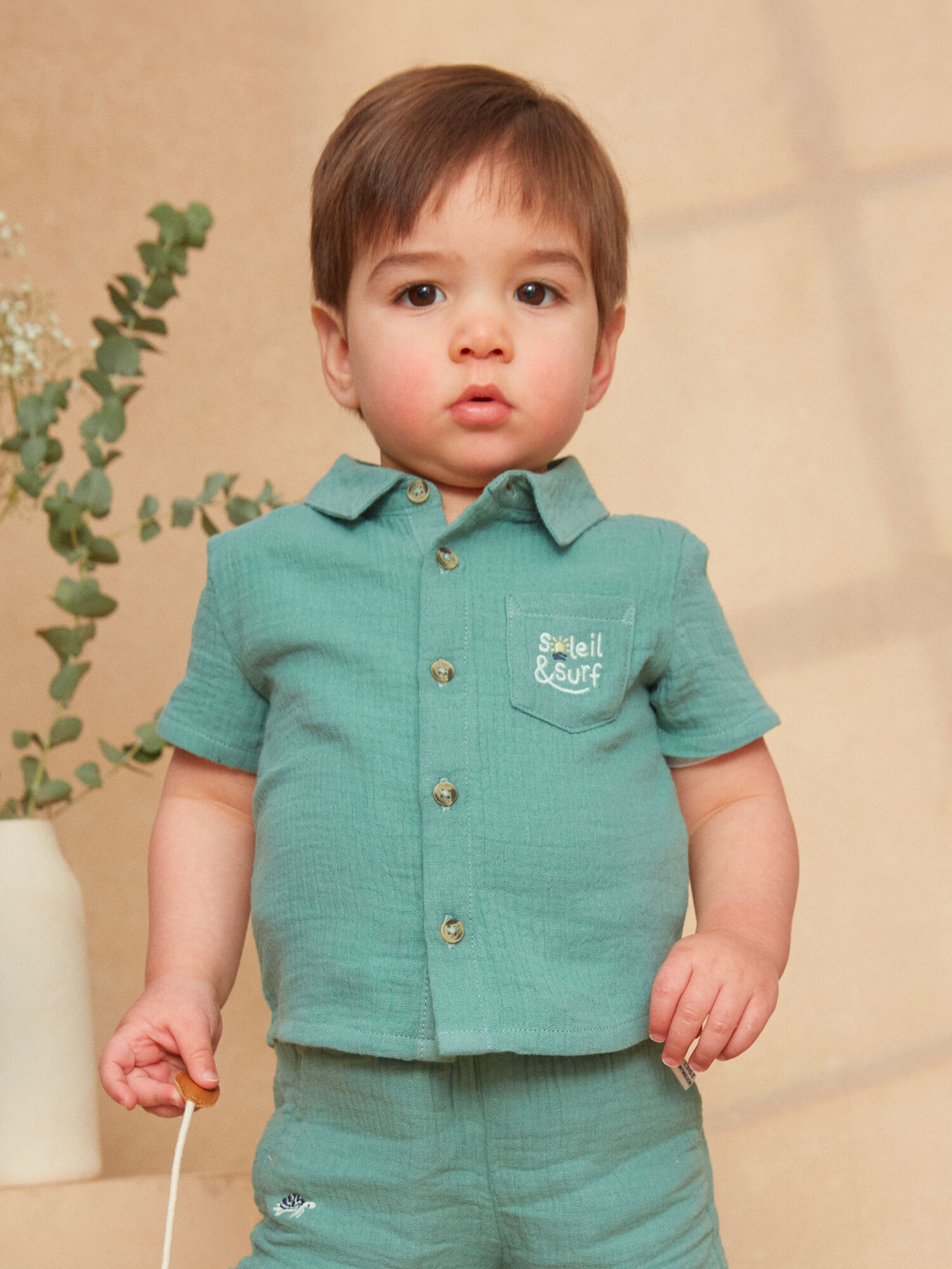 Chemise Verte Garcon Sergent Major