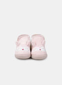 Chausson rose avec tête de renard et blanc imprimé fleuri Bébé Fille NEBECKY / 25F10BF31CHP301