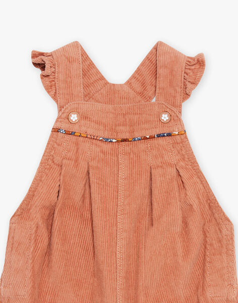 Barboteuse en velour camel rosé DAGIGI / 22H1BFF1SACI820