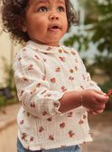 Chemisier vanille en gaze de coton à imprimé fruits GAAGATHE / 23H1BF71CHE114