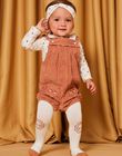Barboteuse en velour camel rosé DAGIGI / 22H1BFF1SACI820