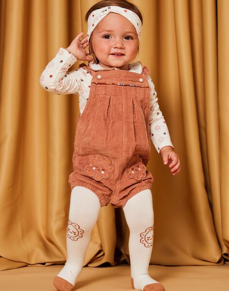 Barboteuse en velour camel rosé DAGIGI / 22H1BFF1SACI820