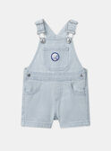 Salopette Courte Rayée en Twill Denim clair KAVAL / 24E1BGR1SACP272