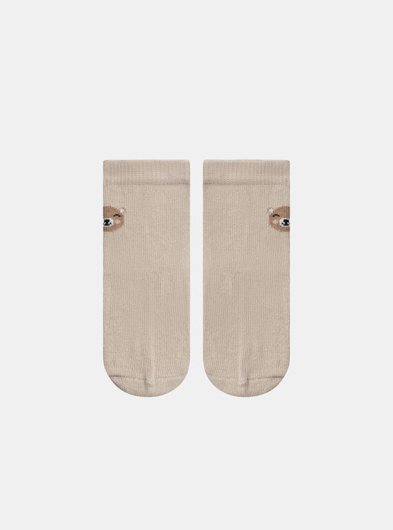 Chaussettes uni tête d'ourson  LAFILOU / 24H4BGK2SOQ080