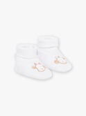 Chaussons de naissance écrus Girafe FORENT / 23E0AM61CHP000