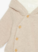 Veste à capuche beige en tricot  GOERY / 23H0CML1VESI812