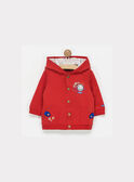 Gilet à capuche rouge NAKERVIN / 18E1BGI2GIL511