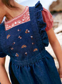 Robe en jean à motifs brodés enfant fille CARLETTE / 22E2PF71CHSP274