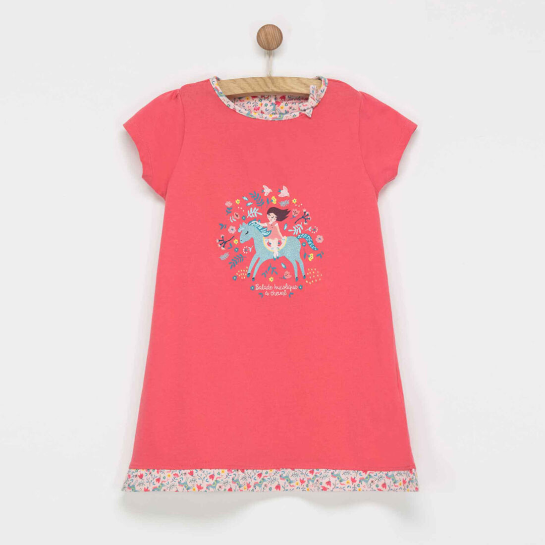 Chemise de nuit corail fonc
