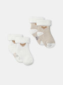 Lot de deux paires de chaussettes de naissance NOUI / 25H0AM21SOQ001
