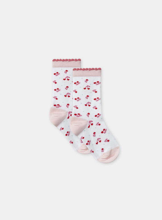 Chaussettes jacquard cerises MLUCHOETTE / 25E4PFQ1SOQ000