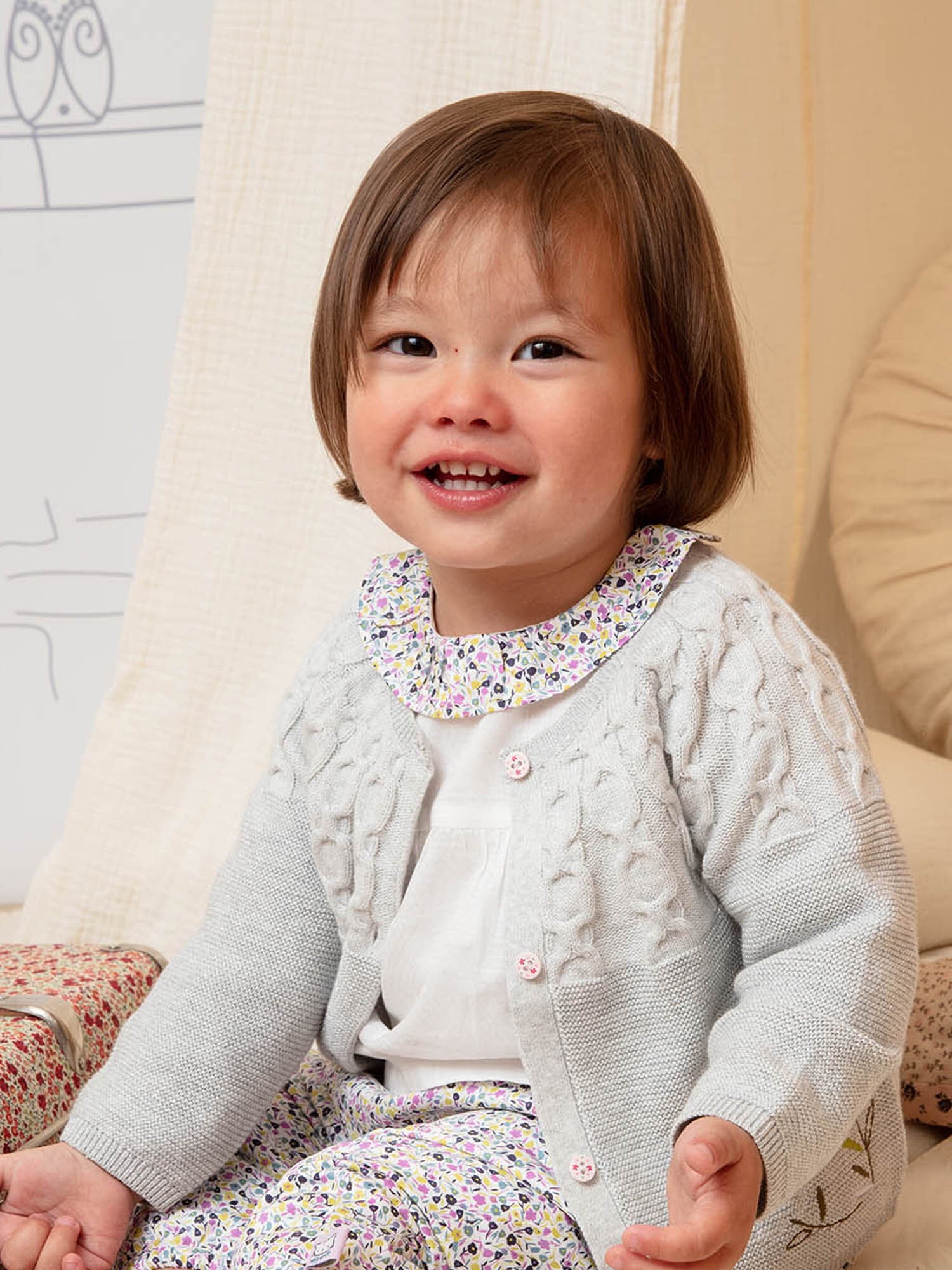 Gilet gris 2025 fille