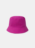 Bob réversible imprimé fleuri ou rose fuschia uni Fille NABOBETTE / 25H4PFJ2CHA002