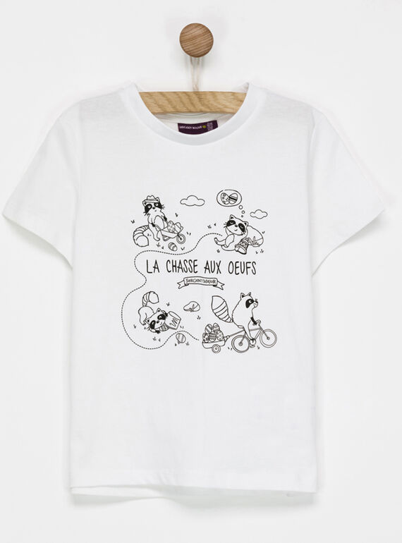 Oeuf de Pâques "raton laveur" : 1 tee-shirt à colo NYCONAGE / 18E3PGK1TCT001
