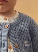 Cardigan en tricot bleu à broderies oies Bébé Garçon NAKINAN / 25H1BGQ1CAR205