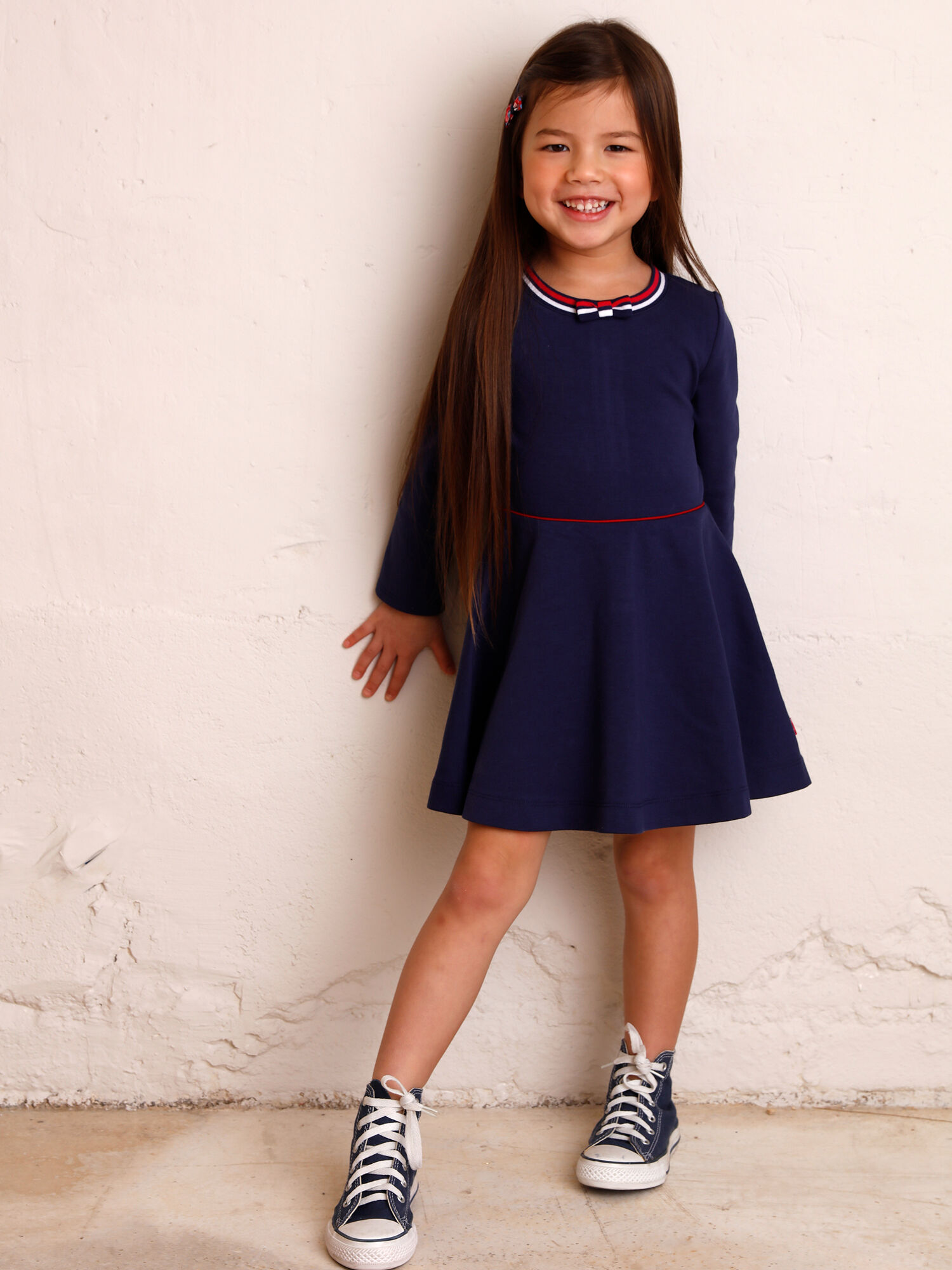 robe maille bleu marine