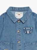 Veste en denim bleu bébé garçon CAOSCAR / 22E1BGJ1GILP272