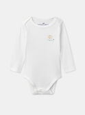 Lot de 3 bodies bébé garçon à manches longues en coton issu de l'agriculture biologique MEIVAN / 25E5BG41BDL001