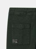 Pantalon short 2 en 1 vert foncé Garçon NIPLIAGE / 25H3PGL1CFPG633
