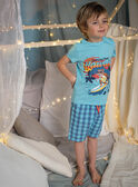 Ensemble pyjama bleu turquoise motif surf enfant garçon CAWAIAGE / 22E5PG55PYJC216