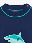 Pull bleu motif requin enfant garçon COMIDAGE / 22E3PGN1PULC231