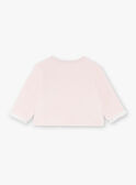 Ensemble dors bien et veste rose pâle en velours bébé fille ZOÉ / 21E0NFG1ENS301