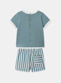 Ensemble tshirt et short rayé MIZACK / 25E1BGS1ENS202
