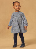 Robe bleue imprimé fleuri et manches longues resserées Bébé Fille NAJULIA / 25H1BFQ1ROB205