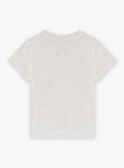 T-shirt gris cendré motif dinosaure fantaisie enfant garçon CAXOLAGE / 22E3PGB1TMCJ904
