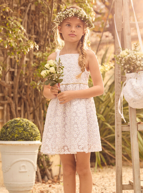 Robe tulle à fleurs brodées MRELEFETTE / 25E2PFL3ROB001