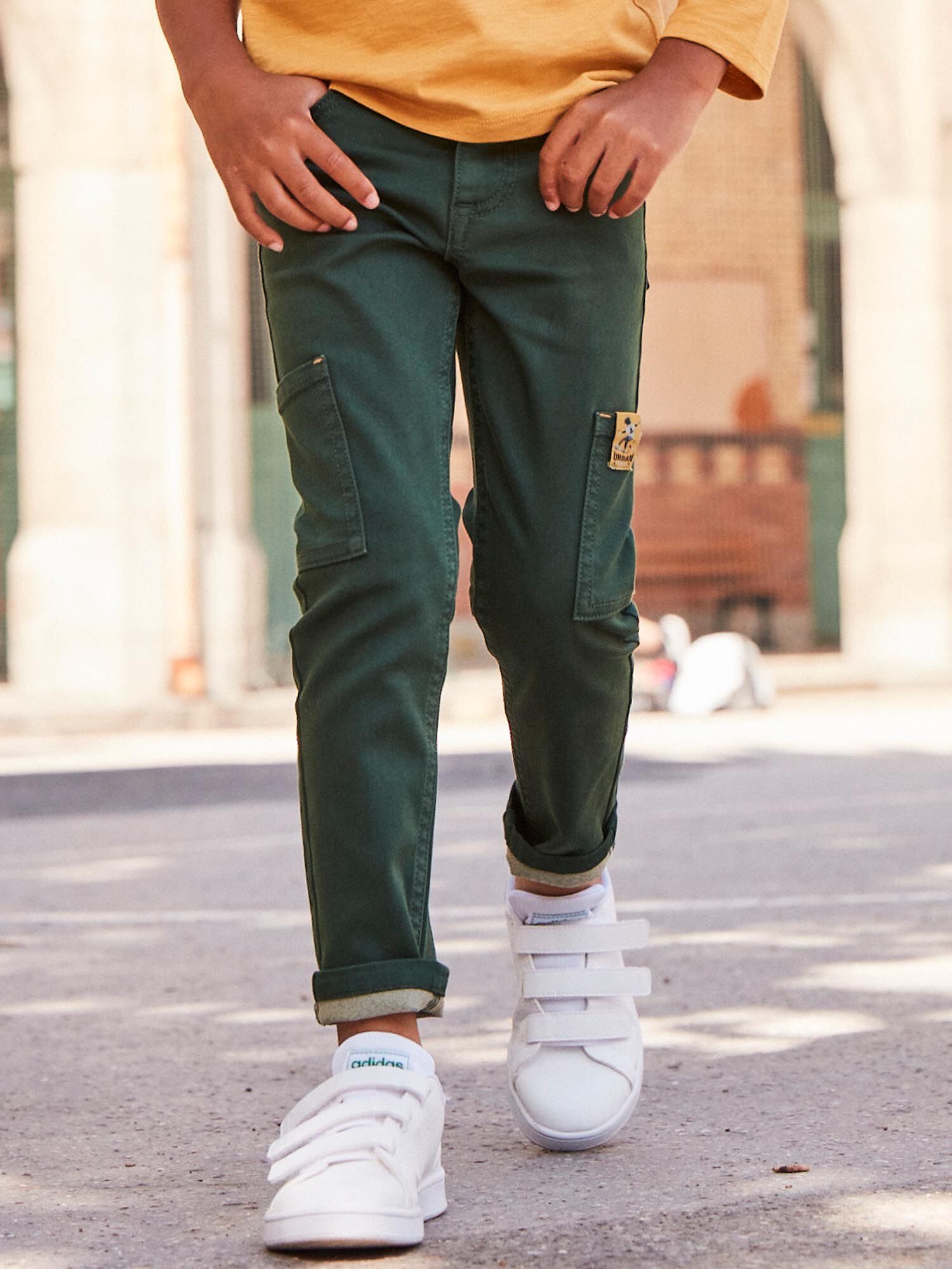 Pantalon store vert garcon