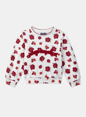 Sweat-Shirt fleuri à inscription bouclettes MOSWETTE / 25E2PFJ1SWE001