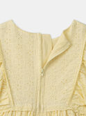 Robe jaune broderies anglaises MLARODETTE / 25E2PFK2ROBB104